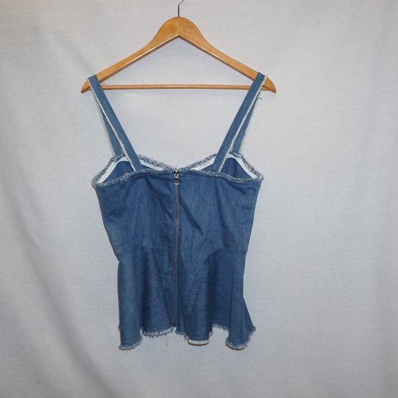 INTERMIX Denim Bustier Convertible Rear Zip - Picture 4 of 9
